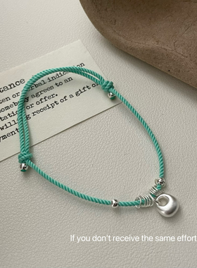 S925纯银福袋银坨坨绳手链女轻奢小众精致高级感编织手绳