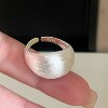 S925 sterling silver matte brushed bread ring, light luxury and high-end stacking index finger ring, niche design, exaggerated