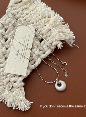 S925纯银缎面拉丝银驼驼吊坠项链女高级感毛衣链锁骨链小众设计