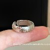 S925 sterling silver crushed ice sparkling ring simple fashion personality exquisite high-end niche design
