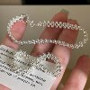 S925 sterling silver silver bead braided ring Korean style minimalist style high-end temperament versatile exquisite niche design