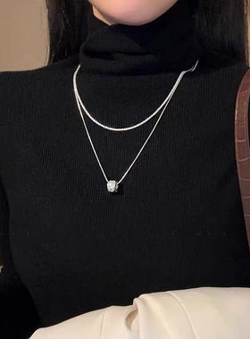 合金材质双层小蛮腰项链女