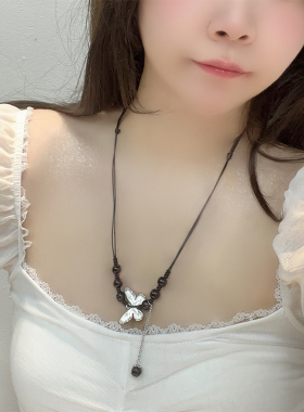 unbeaten新中式蝴蝶可调节项链女