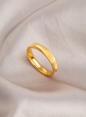 unbeaten钛钢猫眼戒指不掉色