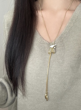 unbeaten轻奢树叶抽拉项链