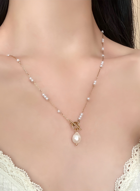 淡水珍珠吊坠高级感项链女款