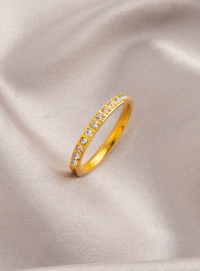 unbeaten钛钢满锆不掉色女戒