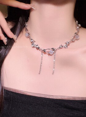 unbeaten甜酷辣妹月光石项链女