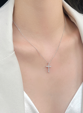 轻奢ins风百搭十字架锁骨链
