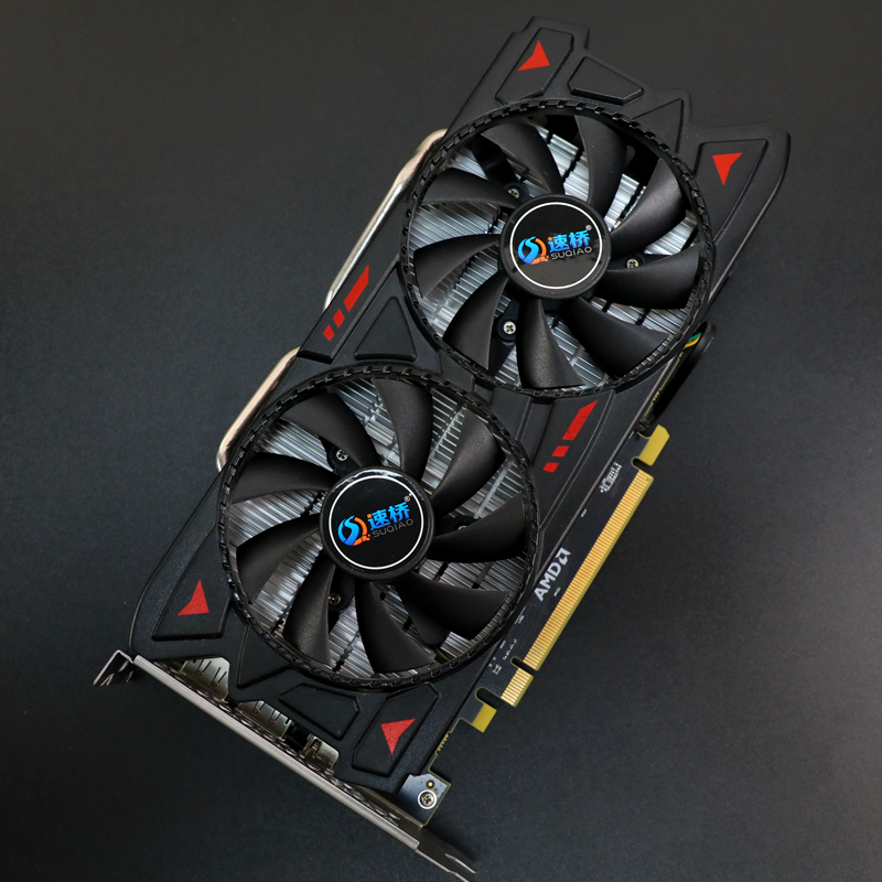 全新RX 580显卡 DDR5 8G显存台式电脑吃鸡游戏显卡双滚轮轴承风扇