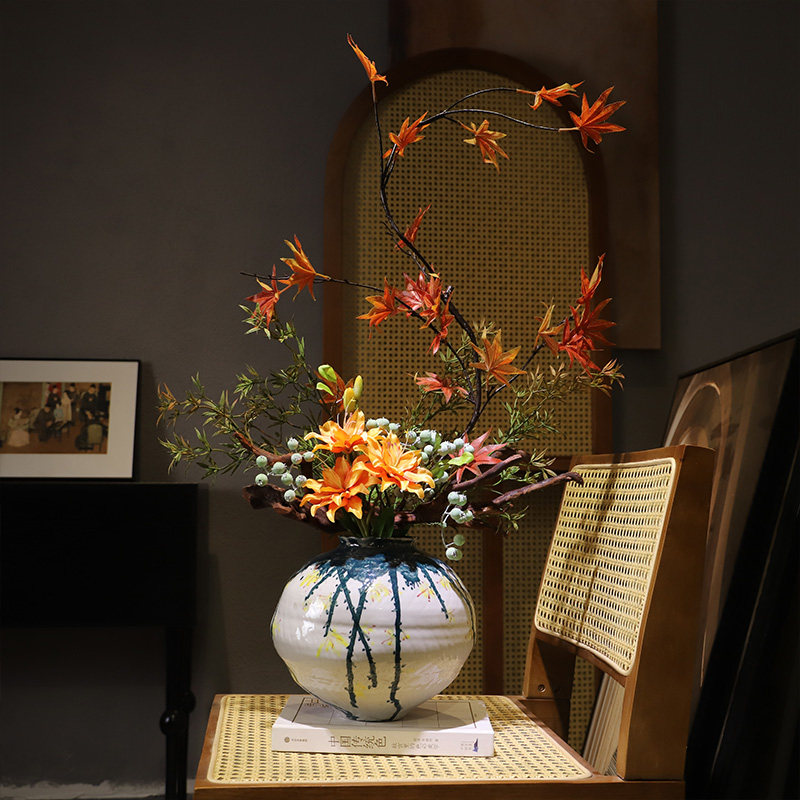 禅意宋代新中式陶瓷美学花瓶民宿家居玄关别墅酒店花卉高级装饰品,淘宝优惠券,粉丝福利购,淘宝优惠卷