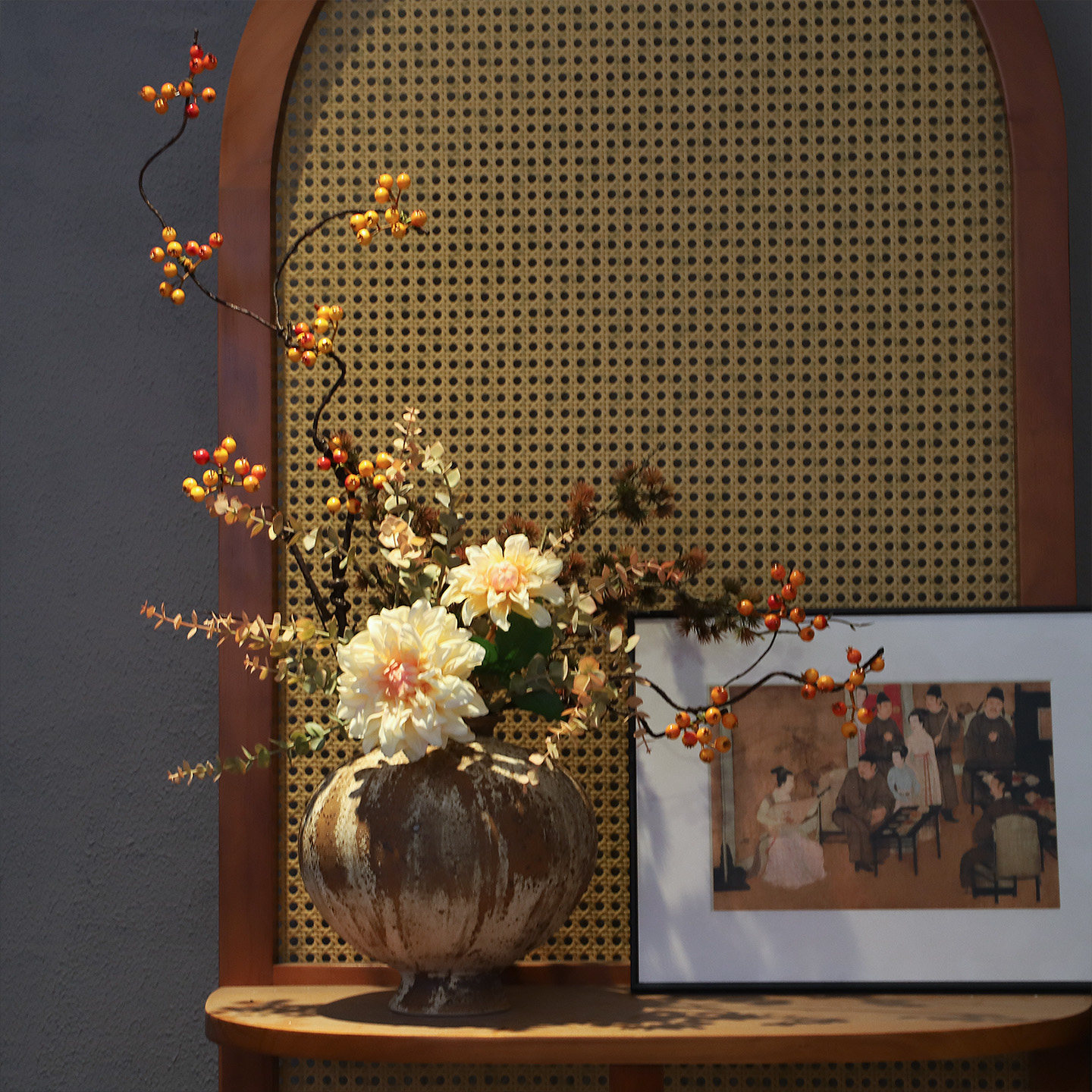 陶瓷复古花瓶新中式宋代美学禅意摆件法式民宿酒店侘寂创意装饰品,淘宝优惠券,粉丝福利购,淘宝优惠卷