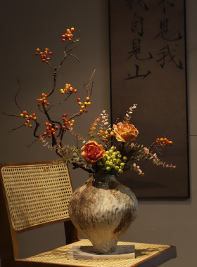 禅意陶瓷花瓶宋式美学摆件