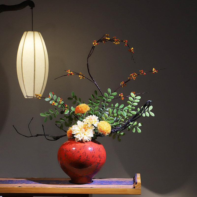 宋代禅意美学花瓶新中式家居花艺摆件民宿酒店玄关别墅高级装饰品,淘宝优惠券,粉丝福利购,淘宝优惠卷