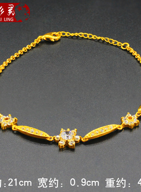 镀黄金结婚耳环新娘配饰项链