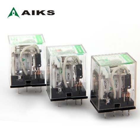 AIKS爱克斯小型中间继电器ARM2F-L带灯DC24V 3/4F-L 14脚8插220V - 图3