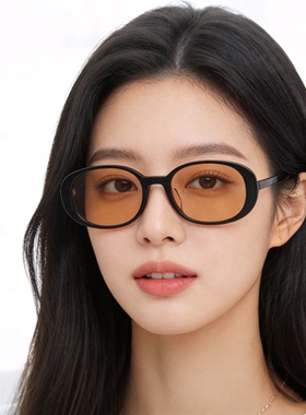 王嘉尔同款韩版茶色鸭蛋框墨镜女