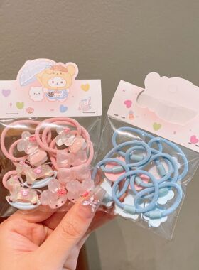 儿童卡通拇指发圈宝宝扎头发绳头饰婴儿头绳小女孩高弹不伤发皮筋