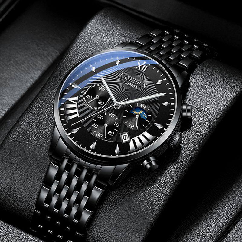 卡诗顿新款男士休闲钢带防水石英表 卡诗顿政和国产腕表