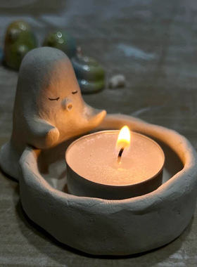 万圣节Ghost Aroma Candle Holder幽灵烛台家居装饰场地布置道具