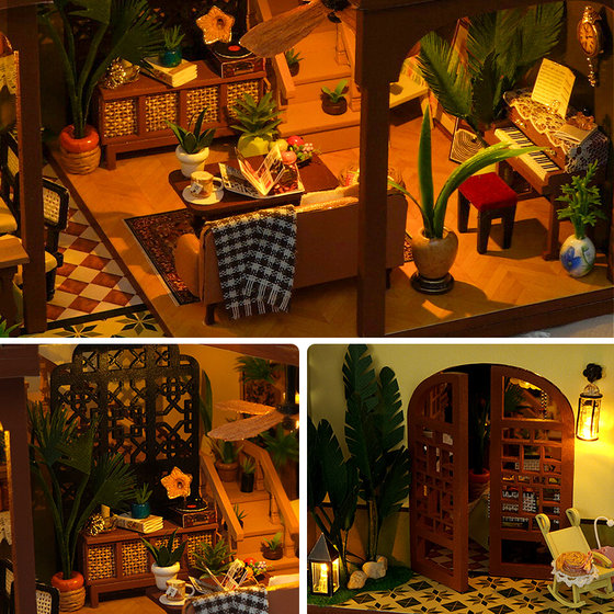 Diy cabin hand-assembled southern style loft
