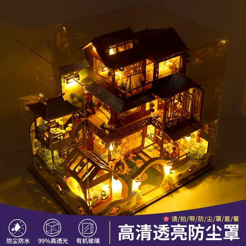 天予 Китайская хижина, вилла, конструктор, игрушка, DIY, китайский стиль, домик своими руками, подарок на день рождения