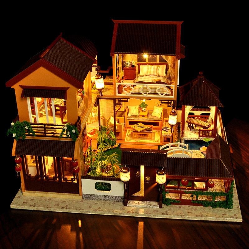 中国风diy拼装玩具生日礼物 天予家居建筑/DIY小屋/拼装模型