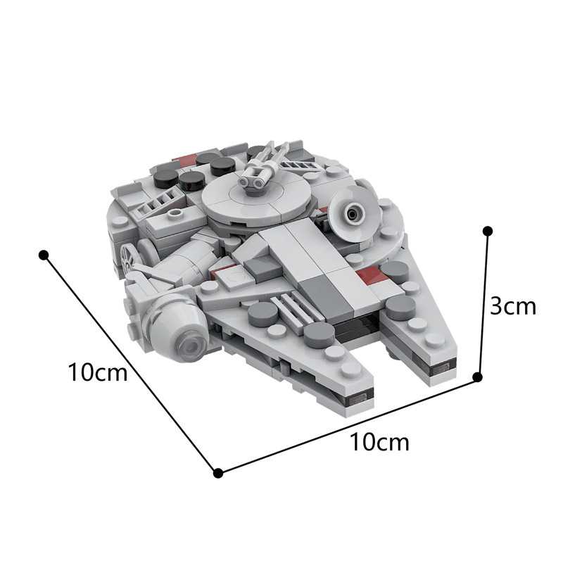 BuildMOC拼装积木玩具星球大战迷你微型千年隼共和国攻击巡洋舰