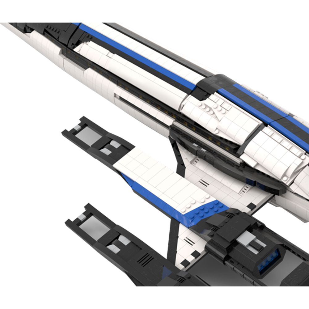 高【砖零件】游戏质量效应诺曼底SR2护卫舰星际战舰拼装积木玩具 - 图2