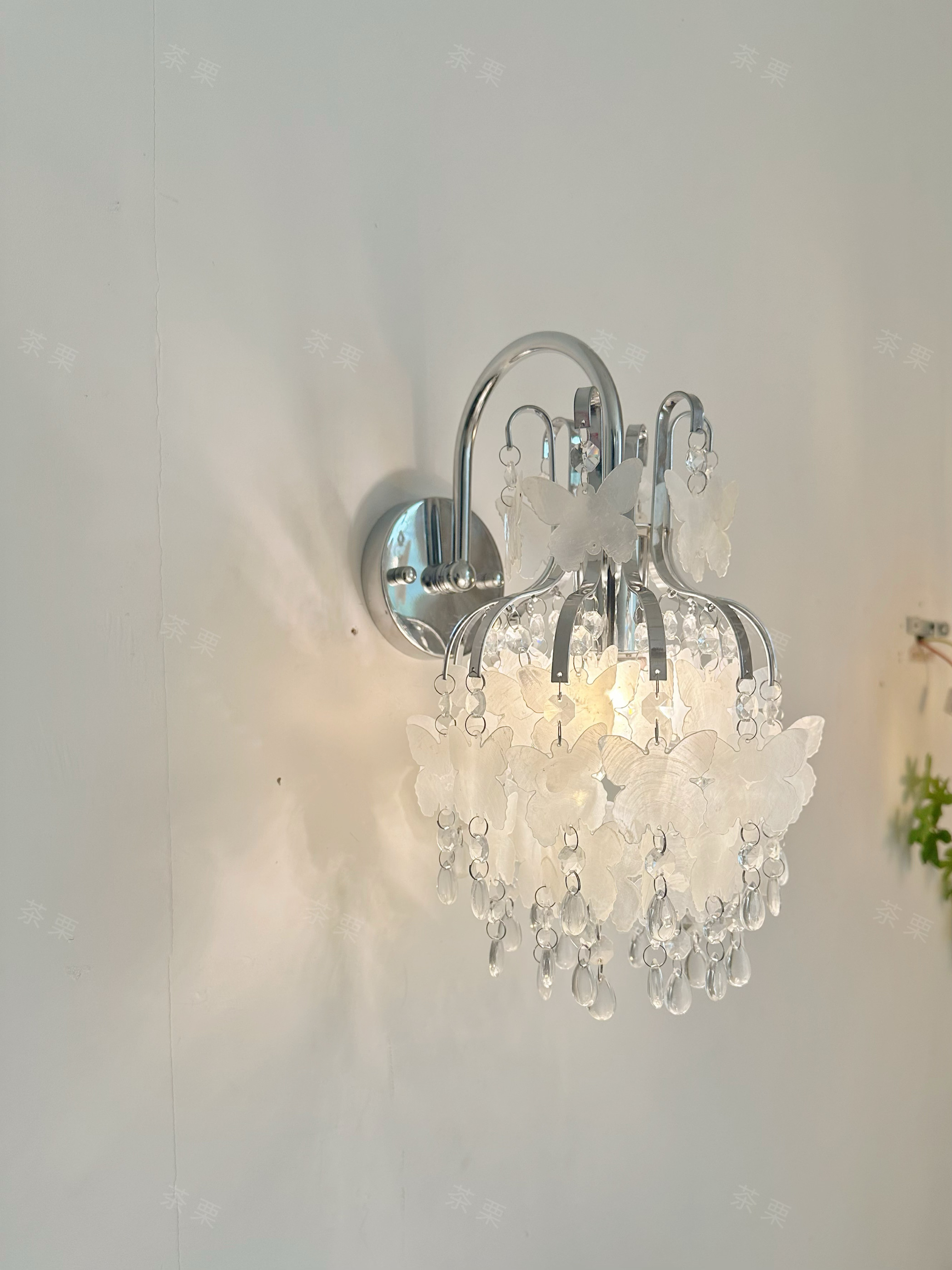 茶栗法式中古风蝴蝶贝壳壁灯美式复古走廊入户卧室床头装饰飘窗,淘宝优惠券,粉丝福利购,淘宝优惠卷