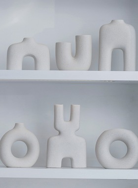 陶瓷摆件简约客厅侘寂风复古花器