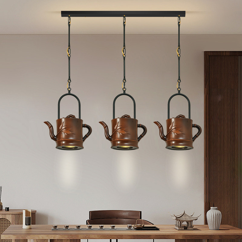 【茶壶】带射灯单个吊灯老房改造茶道美学侘寂复古风茶室吊灯三头,淘宝优惠券,粉丝福利购,淘宝优惠卷