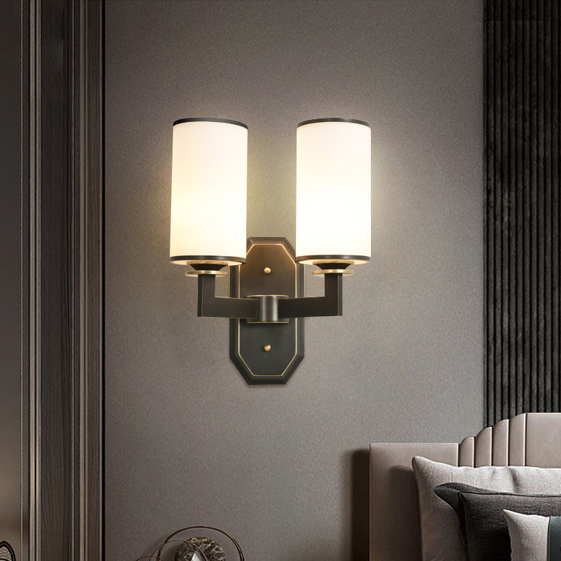 全铜新中式壁灯用灯泡客厅灯配套电视墙左右壁灯过道灯卧室床头灯