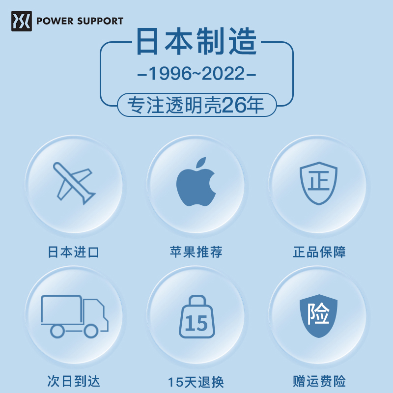 日本PowerSupport苹果6s手机壳AirJacket透明iphone6sPlus半包硬壳6s磨砂裸感精准超薄6plus外壳帖膜时尚-图3