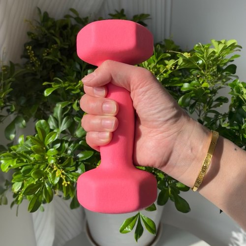 女士健身器材纯铁家用小哑铃女生瑜伽瘦臂肚子1/1.5/2/3/4kg公斤 - 图0