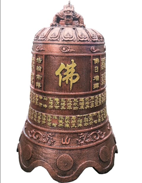 定制寺庙铁钟铜钟宗祠景区上市警钟大型撞钟喇叭口敲钟铸铁室外钟_虎窝淘