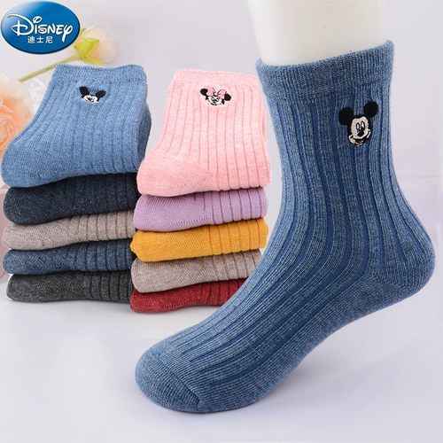 Дисней, детские демисезонные трикотажные носки для мальчиков для раннего возраста для школьников, средней длины