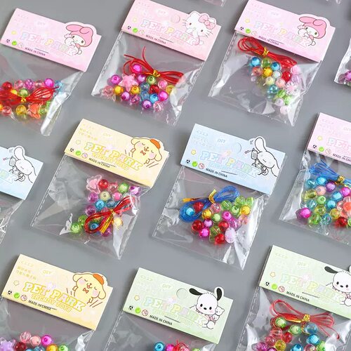 DIY串珠手工制作材料包公主饰品手链项链女孩穿珠配件小卖部玩具 - 图2