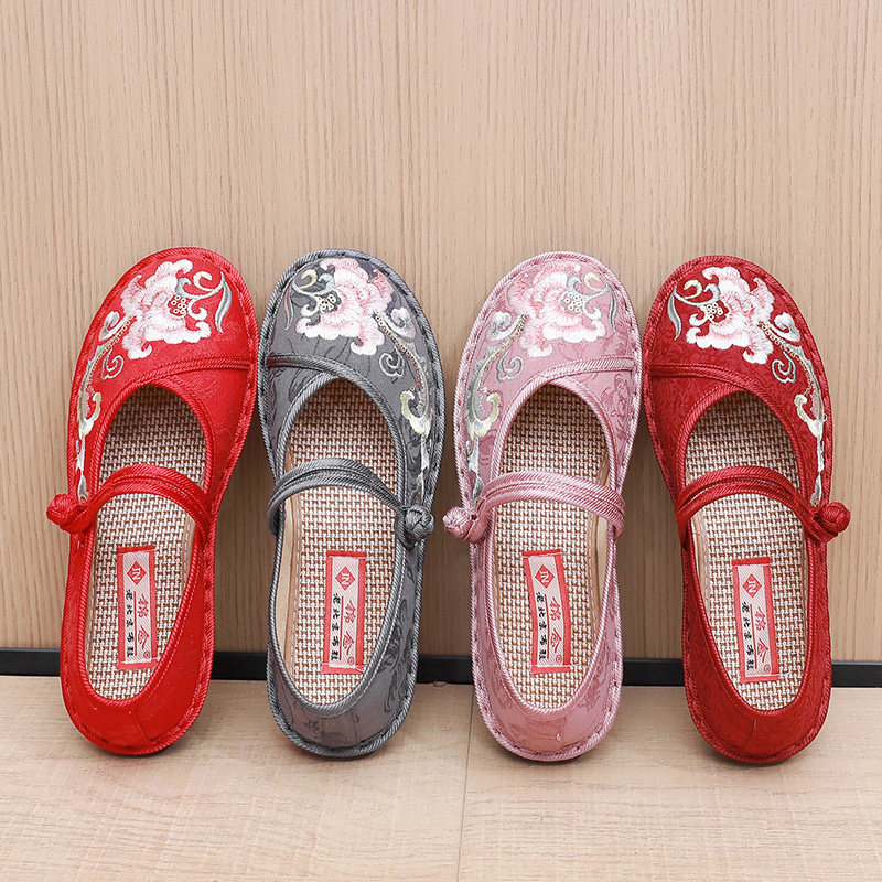 新款老北京布鞋女鞋平底单鞋春季汉服鞋软底休闲绣花鞋浅口妈妈鞋,淘宝优惠券,粉丝福利购,淘宝优惠卷