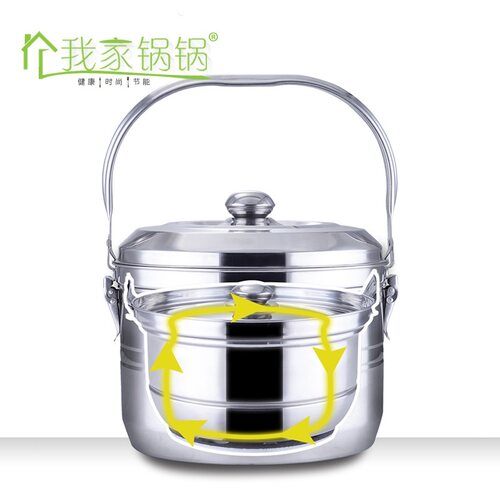 8L不锈钢免火再煮锅熄火焖烧锅节能保温锅汤锅蒸锅加厚电磁炉家用 - 图3