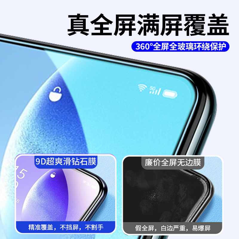 适用opporeno8钢化膜适用oppo/reno7/6/5/4/3手机膜全屏4se7pro5k5g贴膜3oppok9/a防窥r15高清7保护a93a72a32-图0