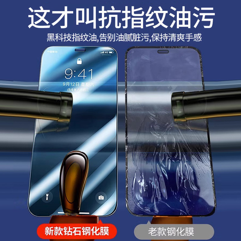 适用苹果11钢化膜iphone11pro全屏覆盖13新款ip12手机xr全包边x高清xsmax贴膜xs防摔十三防指纹保护plus平果