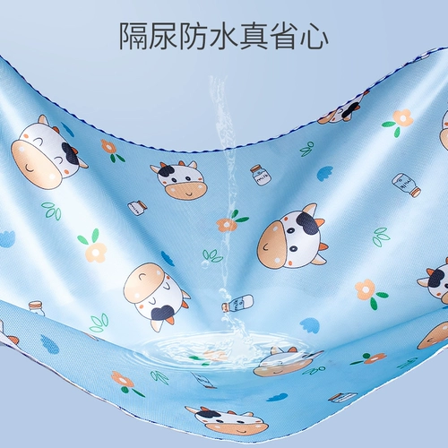 Детская дышащая кроватка для новорожденных, водонепроницаемый летний шелковый охлаждающий коврик, можно стирать