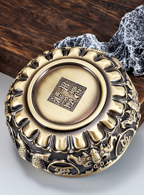 双鱼聚宝盆黄铜办公室客厅玄关