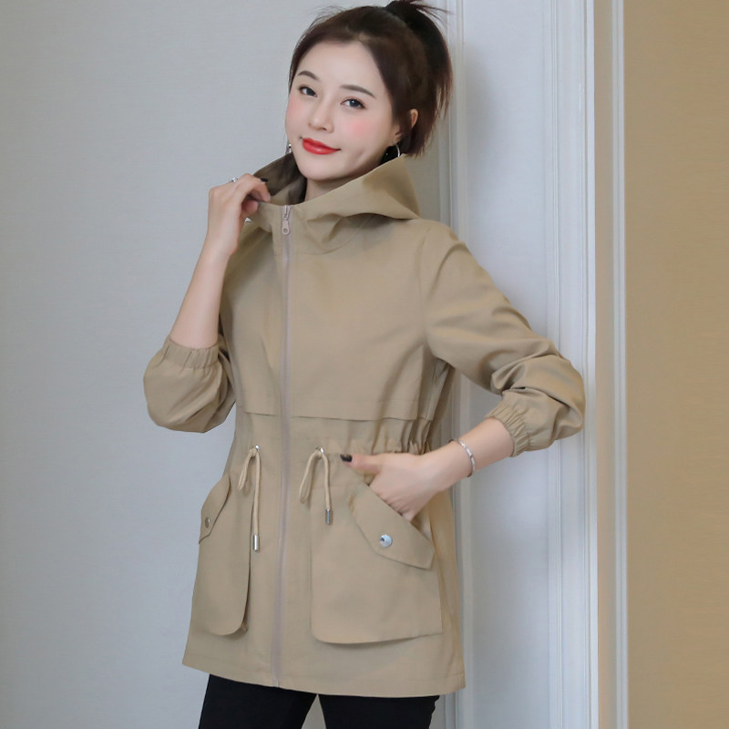 中长款2020春季新款韩版收腰风衣 呦咔风衣