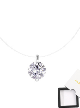 琳隆珠宝人鱼之泪D色莫桑石项链