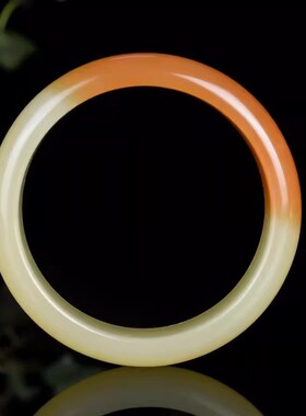 新疆若羌黄口料黄玉带糖镯子女友妈妈礼物平安玉镯老坑和田玉手镯