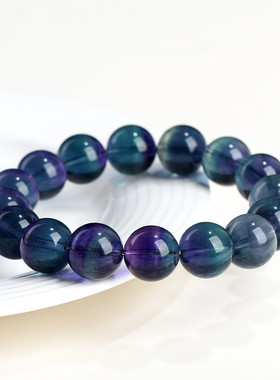 久雅水晶紫绿萤石手链