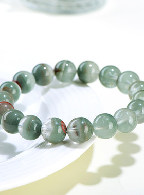 久雅水晶翠绿千层幽灵手链