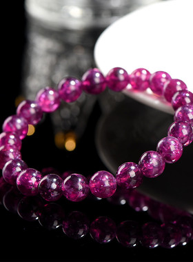 久雅水晶紫祖母晶手串天然圆珠手